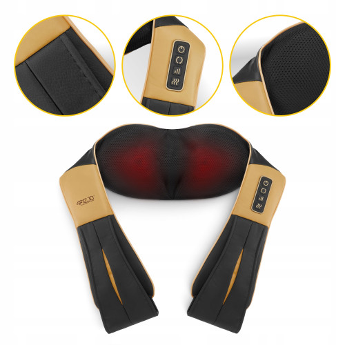 Массажная подушка  4FIZJO Pro с подогревом Black - фото №3